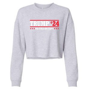 Trump 2024 No Tax On Tips Cute Gift Take America Back 2024 Trump Gift Cropped Pullover Crew