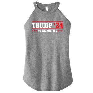 Trump 2024 No Tax On Tips Cute Gift Take America Back 2024 Trump Gift Women's Perfect Tri Rocker Tank