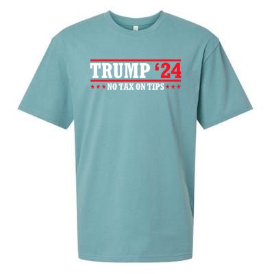 Trump 2024 No Tax On Tips Cute Gift Take America Back 2024 Trump Gift Sueded Cloud Jersey T-Shirt