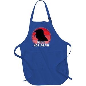 Trump 2024 Nope Not Again Funny Trump Gift Full-Length Apron With Pockets