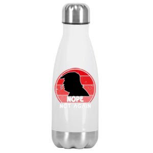 Trump 2024 Nope Not Again Funny Trump Gift Stainless Steel Insulated Water Bottle