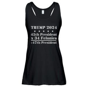 Trump 2024 New Math 45th President X 34 Felonies = 47th Pres Ladies Essential Flowy Tank