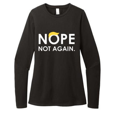 Trump 2024 Nope Not Again Funny Trump Womens CVC Long Sleeve Shirt