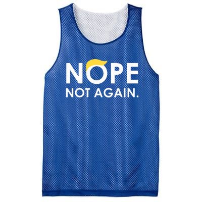 Trump 2024 Nope Not Again Funny Trump Mesh Reversible Basketball Jersey Tank