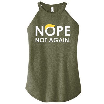 Trump 2024 Nope Not Again Funny Trump Women's Perfect Tri Rocker Tank