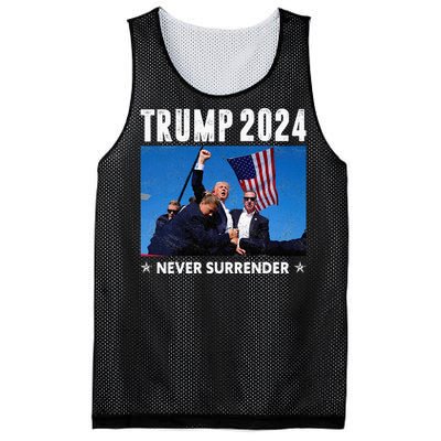 Trump 2024 Never Surrender Trump Assassinated Mesh Reversible Basketball Jersey Tank