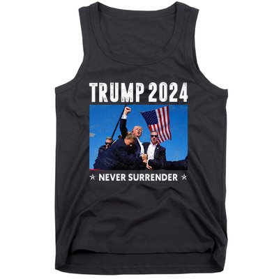 Trump 2024 Never Surrender Trump Assassinated Tank Top