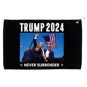 Trump 2024 Never Surrender Trump Assassinated Grommeted Golf Towel