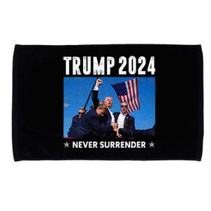 Trump 2024 Never Surrender Trump Assassinated Microfiber Hand Towel