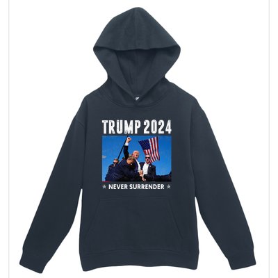 Trump 2024 Never Surrender Trump Assassinated Urban Pullover Hoodie