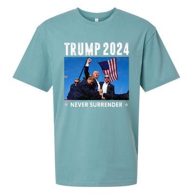 Trump 2024 Never Surrender Trump Assassinated Sueded Cloud Jersey T-Shirt