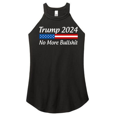 Trump 2024 No More Bullshit Women's Perfect Tri Rocker Tank