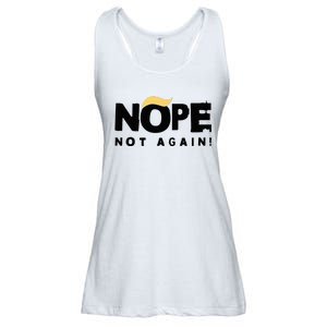 Trump 2024 Nope Not Again Funny Trump Ladies Essential Flowy Tank