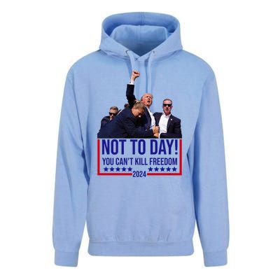 Trump 2024 Not Today You Cant Kill Freedom Unisex Surf Hoodie