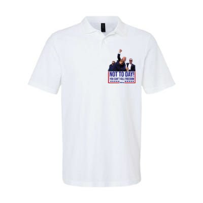 Trump 2024 Not Today You Cant Kill Freedom Softstyle Adult Sport Polo