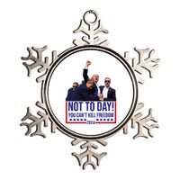 Trump 2024 Not Today You Cant Kill Freedom Metallic Star Ornament