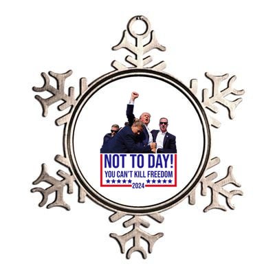 Trump 2024 Not Today You Cant Kill Freedom Metallic Star Ornament