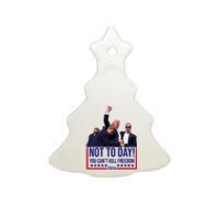 Trump 2024 Not Today You Cant Kill Freedom Ceramic Tree Ornament