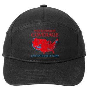 Trump 2024 Nationwide Coverage Can You Hear Us Now 7-Panel Snapback Hat