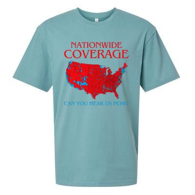 Trump 2024 Nationwide Coverage Can You Hear Us Now Sueded Cloud Jersey T-Shirt