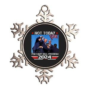 Trump 2024 Not Today You Cant Kill Freedom Stronger President Metallic Star Ornament