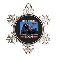 Trump 2024 Not Today You Cant Kill Freedom Stronger President Metallic Star Ornament