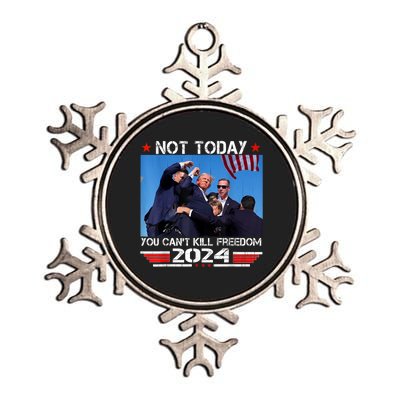 Trump 2024 Not Today You Cant Kill Freedom Stronger President Metallic Star Ornament