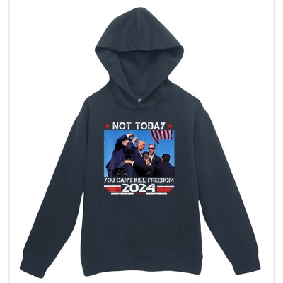 Trump 2024 Not Today You Cant Kill Freedom Stronger President Urban Pullover Hoodie