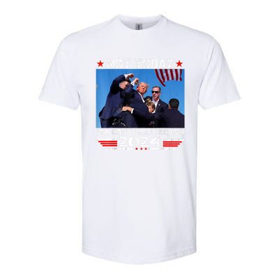 Trump 2024 Not Today You Cant Kill Freedom Stronger President Softstyle CVC T-Shirt