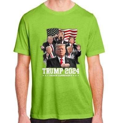 Trump 2024 Neversurrender I Stand With Trump 2024 Funny Gift Funny Gift Adult ChromaSoft Performance T-Shirt