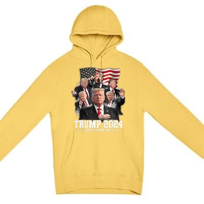 Trump 2024 Neversurrender I Stand With Trump 2024 Funny Gift Funny Gift Premium Pullover Hoodie