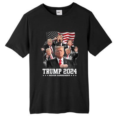 Trump 2024 Neversurrender I Stand With Trump 2024 Funny Gift Funny Gift Tall Fusion ChromaSoft Performance T-Shirt