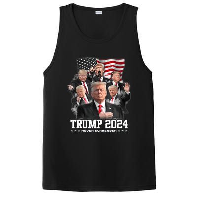 Trump 2024 Neversurrender I Stand With Trump 2024 Funny Gift Funny Gift PosiCharge Competitor Tank