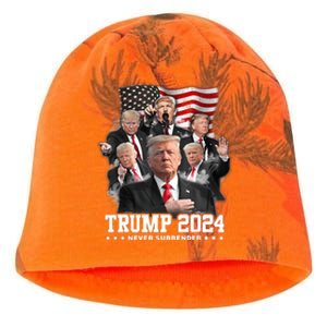 Trump 2024 Neversurrender I Stand With Trump 2024 Funny Gift Funny Gift Kati - Camo Knit Beanie