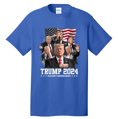 Trump 2024 Neversurrender I Stand With Trump 2024 Funny Gift Funny Gift Tall T-Shirt