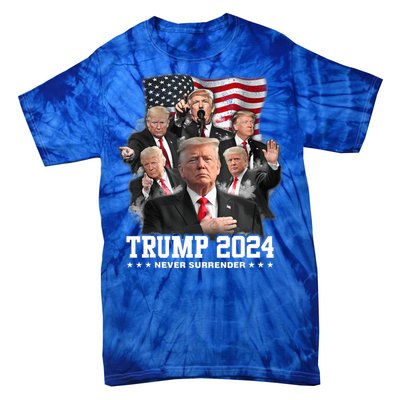 Trump 2024 Neversurrender I Stand With Trump 2024 Funny Gift Funny Gift Tie-Dye T-Shirt