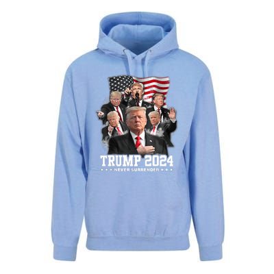 Trump 2024 Neversurrender I Stand With Trump 2024 Funny Gift Funny Gift Unisex Surf Hoodie