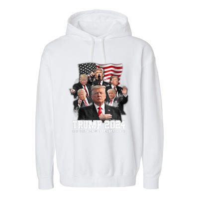 Trump 2024 Neversurrender I Stand With Trump 2024 Funny Gift Funny Gift Garment-Dyed Fleece Hoodie