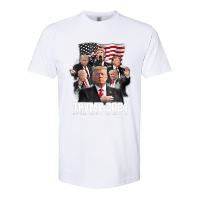 Trump 2024 Neversurrender I Stand With Trump 2024 Funny Gift Funny Gift Softstyle CVC T-Shirt