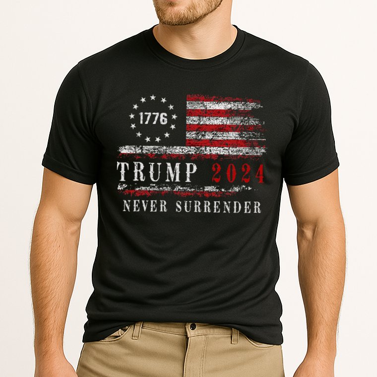 Trump 2024 Never Surrender President Legend Cooling Performance Crew T-Shirt