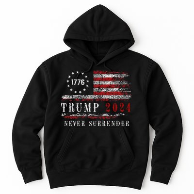 Trump 2024 Never Surrender President Legend Hoodie
