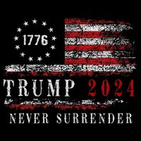 Trump 2024 Never Surrender President Legend Poster