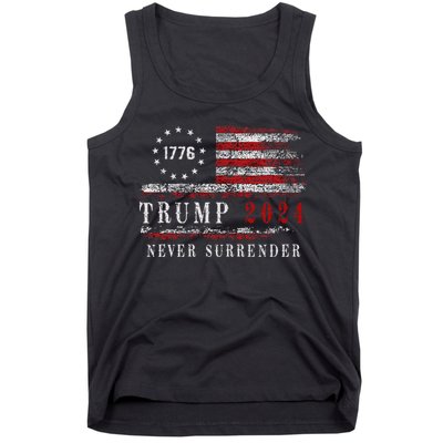 Trump 2024 Never Surrender President Legend Tank Top