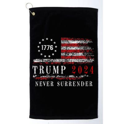 Trump 2024 Never Surrender President Legend Golf Towel