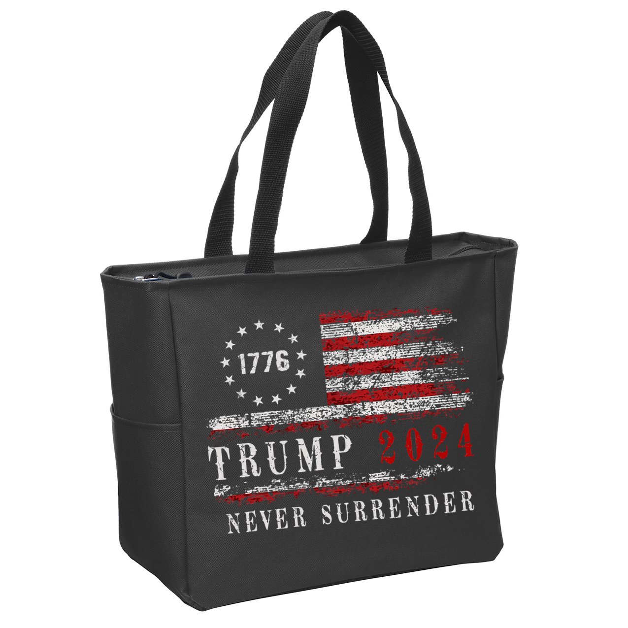Trump 2024 Never Surrender President Legend Zip Tote Bag