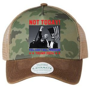 Trump 2024 Not Today! Trump Assassination Attempt Legacy Tie Dye Trucker Hat