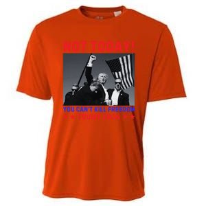 Trump 2024 Not Today! Trump Assassination Attempt Cooling Performance Crew T-Shirt