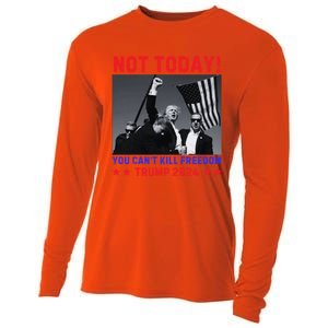 Trump 2024 Not Today! Trump Assassination Attempt Cooling Performance Long Sleeve Crew