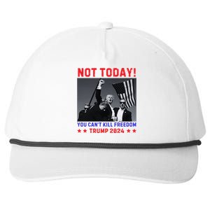 Trump 2024 Not Today! Trump Assassination Attempt Snapback Five-Panel Rope Hat