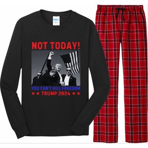 Trump 2024 Not Today! Trump Assassination Attempt Long Sleeve Pajama Set